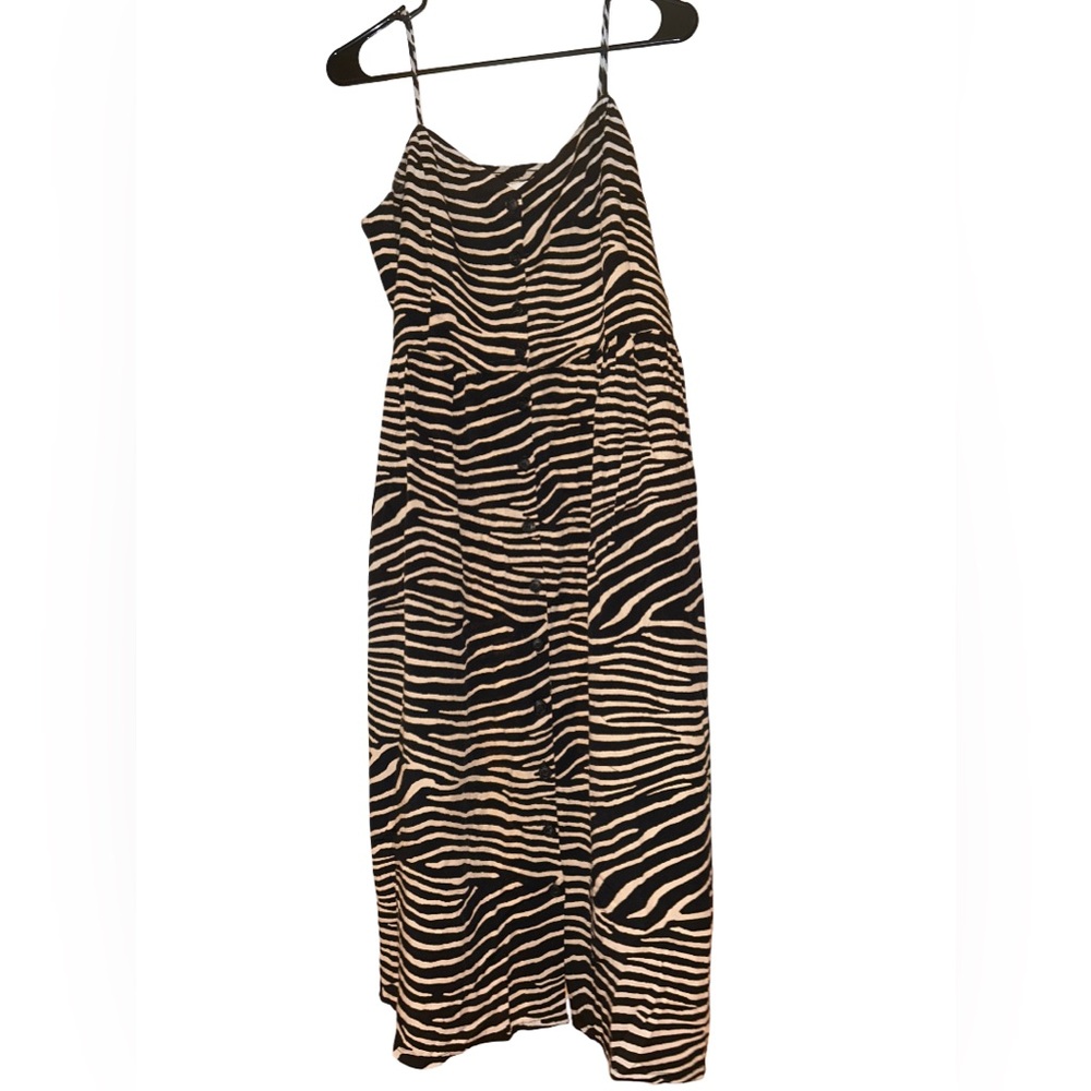 H&M Black and Cream Zebra Dress